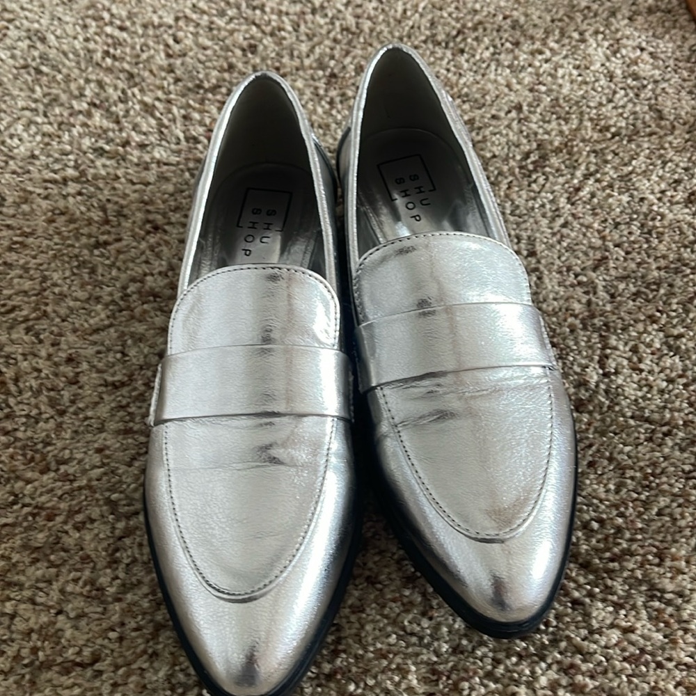 Never worn silver loafers!